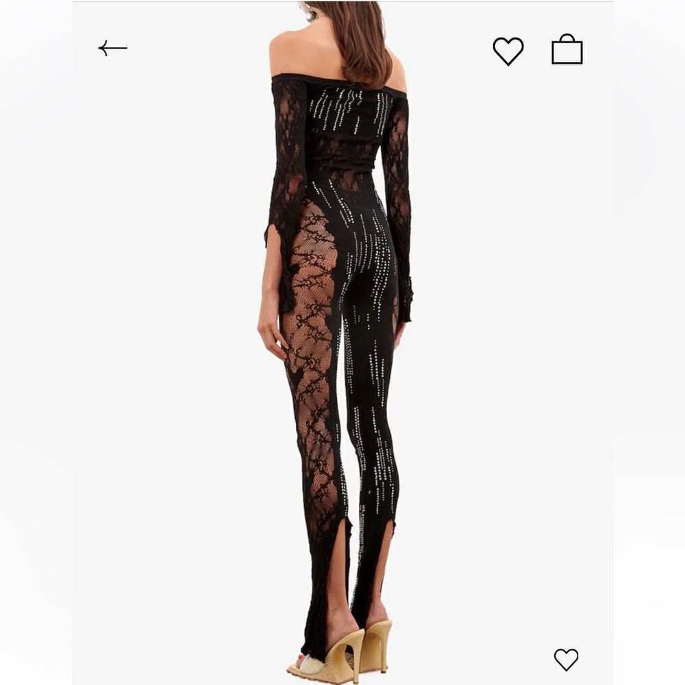 Poster Girl Adella Jumpsuit Shapewear Off The Shoulder black stretch Revolve O/S - Picture 7 of 16